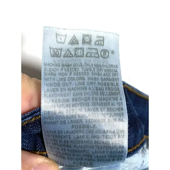 Levis Bootcut 590 Jeans Women 24S Flap Pockets Classic Western 25x28.5 Dark Wash - Picture 8 of 8